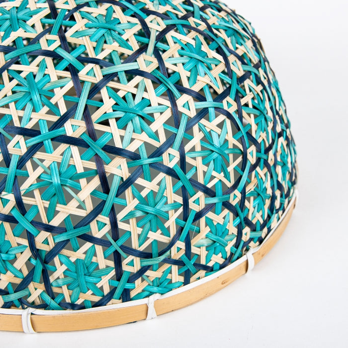 BAMBOO WOVEN NTRL FOOD COVER BLUE/TEAL (202044557)