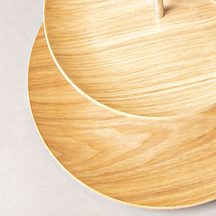 WOODEN TRAY 2 FLOOR 19CM+25CM NATURAL (202107408)