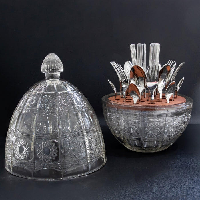 CUTLERY HOLDER GLASS EG SUNFLOWR-C (202016350)