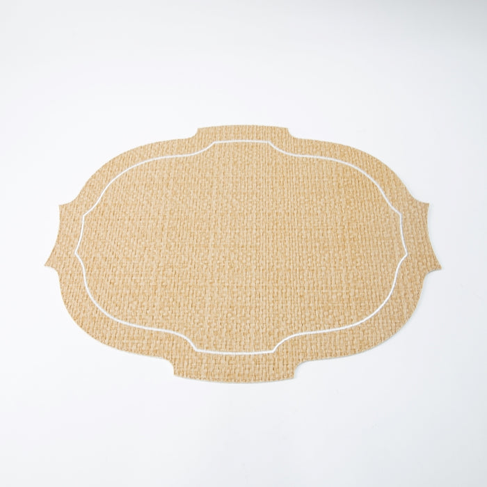 CROWN PLACEMAT W/LINE RAFYA YELLOW (202055066)