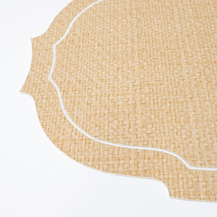 CROWN PLACEMAT W/LINE RAFYA YELLOW (202055066)