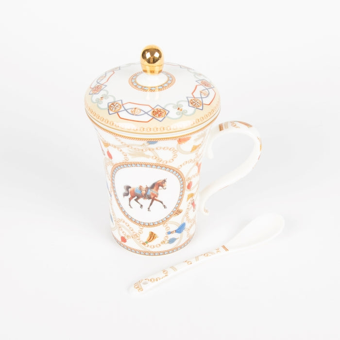 CHEVEL MUG W/ LID&SPOON 320ML (202073397)