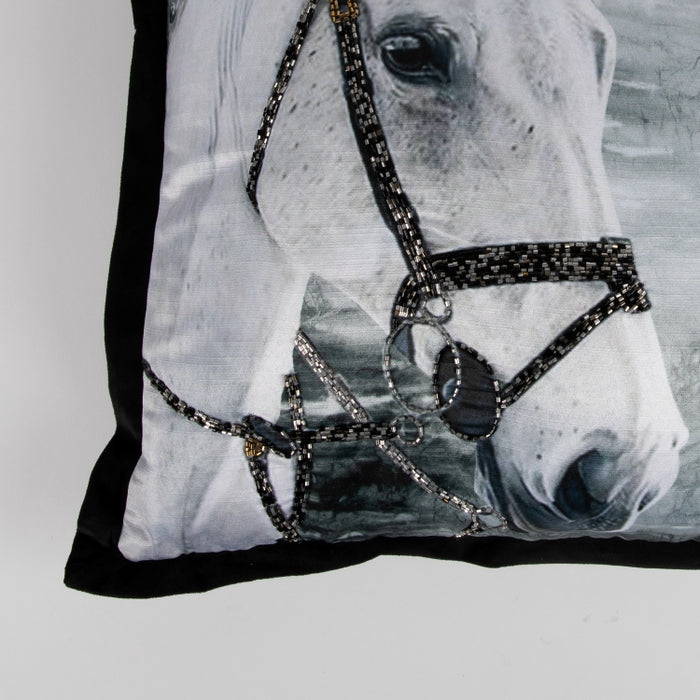 CUSHION HORSE GREY 45X45 (327131003)