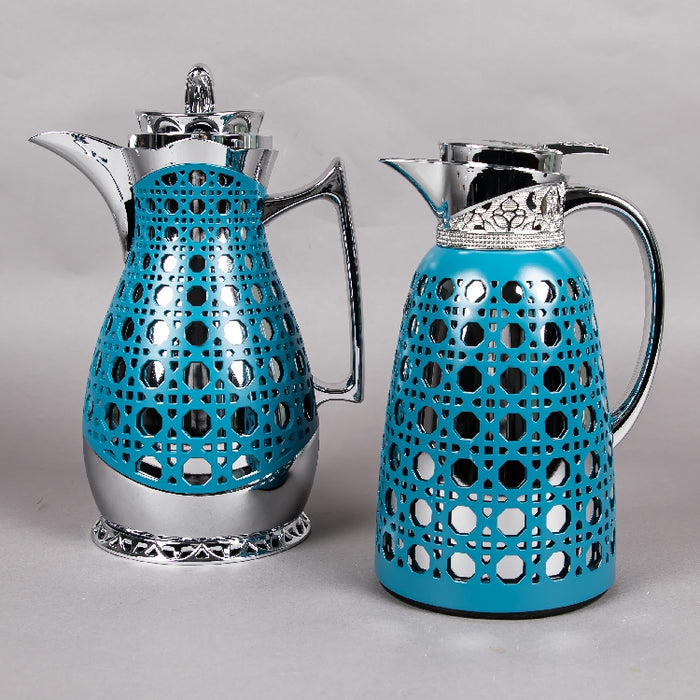 JIEGUAN VACUUM FLASK 1LITER BLUE/SILVER (202035077)