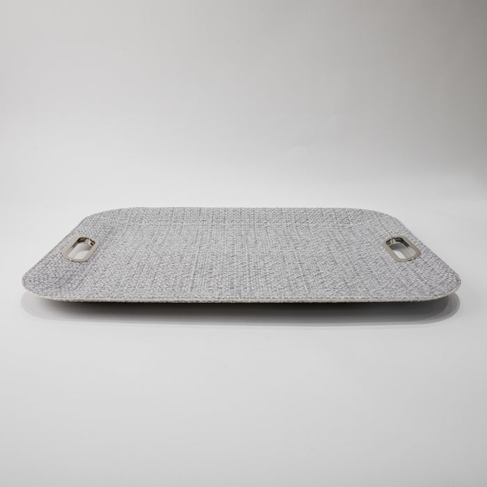TRAY LARGE WITH HANDLE RAFYA GREY 55CMX40CM (202107470)
