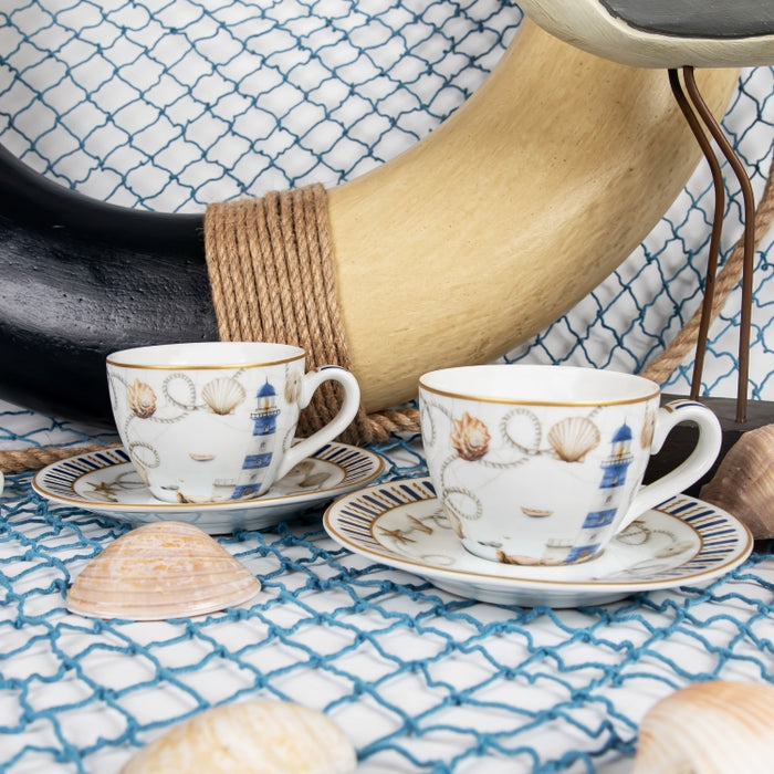 BLUE LTHOUSE S/2 COFFEE CUP 110ML (202073458)