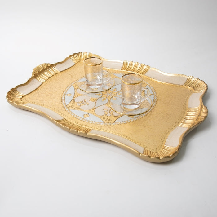 FALCONIERI WOODEN RECT.TRAY SMALL GOLD/I (202107439)