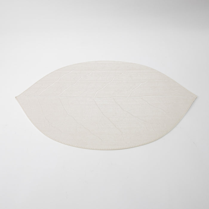 LEAF PLACEMAT SILK IVORY (202055087)