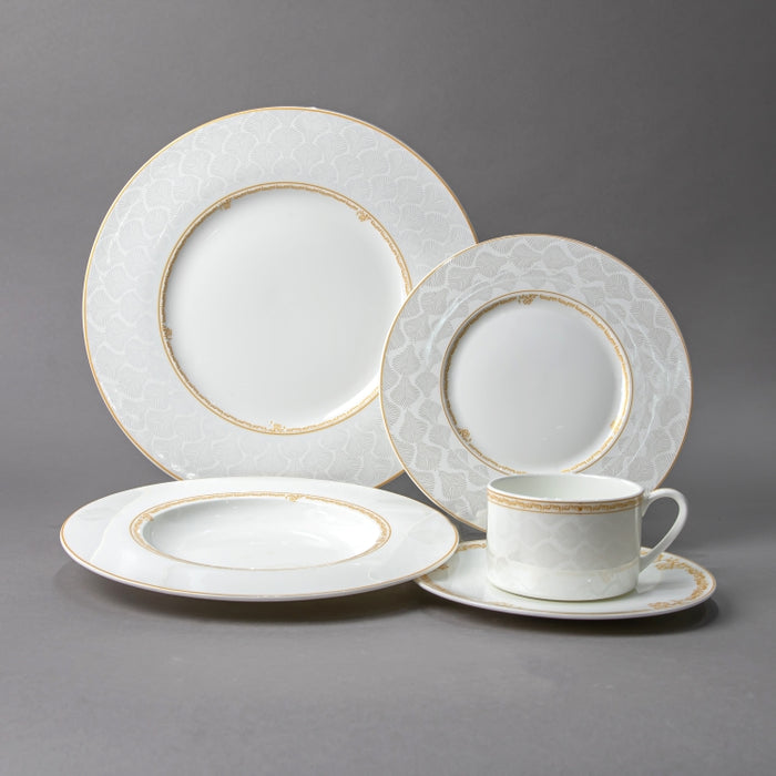 FOSUNY-FINE BONE 20PCS DINNER SET WHITE/GOLD (202029260)