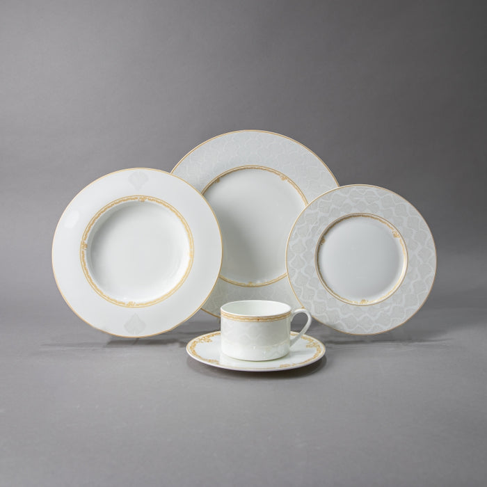 FOSUNY-FINE BONE 20PCS DINNER SET WHITE/GOLD (202029260)