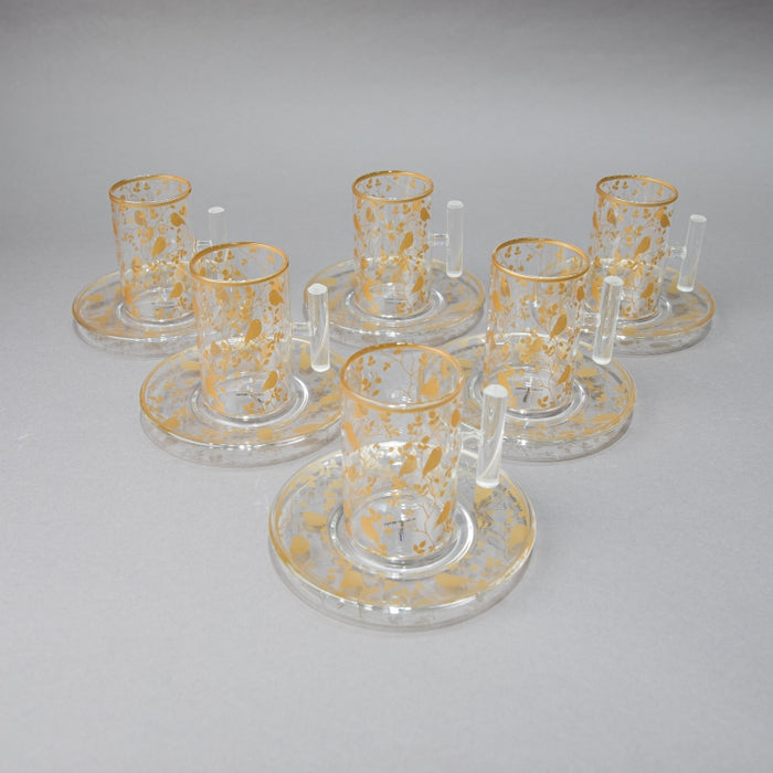 NABEISI-SET/6PCS TEACUP&SAUCER GOLD (202016520)