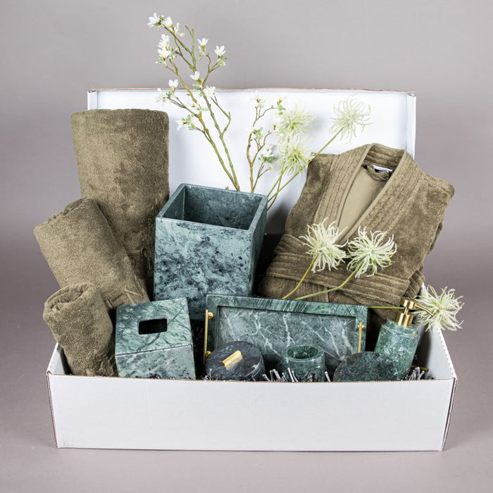 KAS ESMERALDA 7PCS BATHROOM SET GREEN  (264846407)