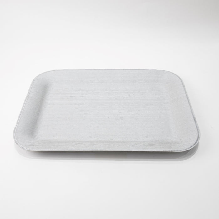 PLASTIC TRAY MEDIUM SILK SILVER 44CMX33CM (202107487)