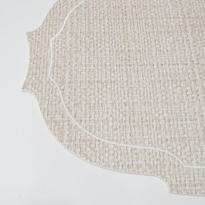 CROWN PLACEMAT W/LINE RAFYA BIEGE (202055076)