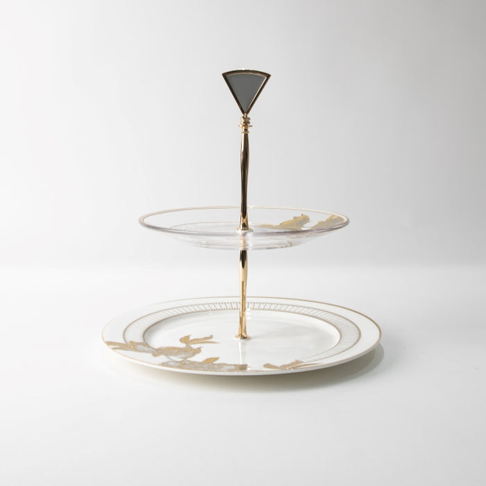 TWINS-2 TIER CAKE PLATE PEONY (202029278)