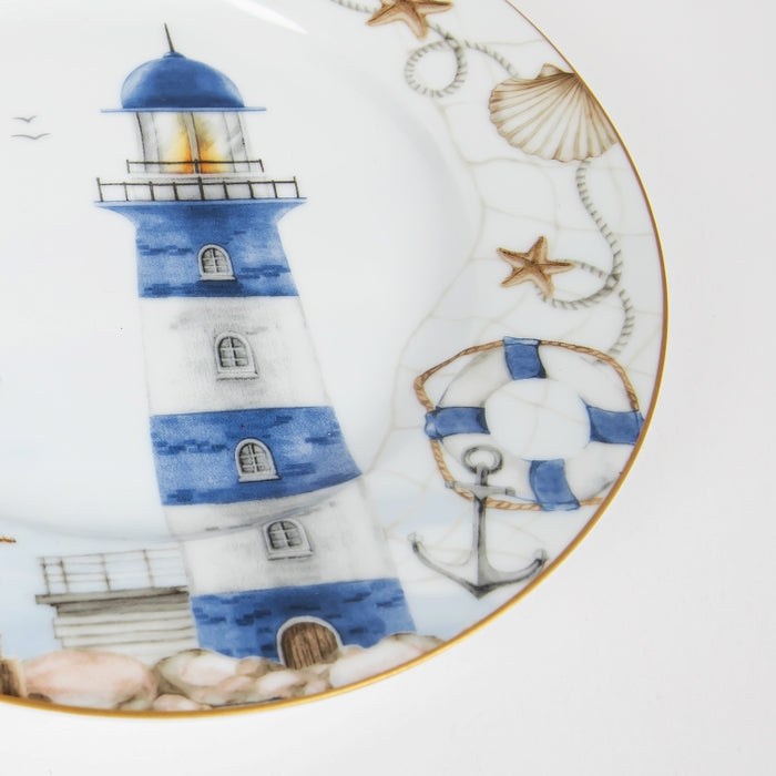 BLUE LTHOUSE SIDE PLATE 19CM (202073454)