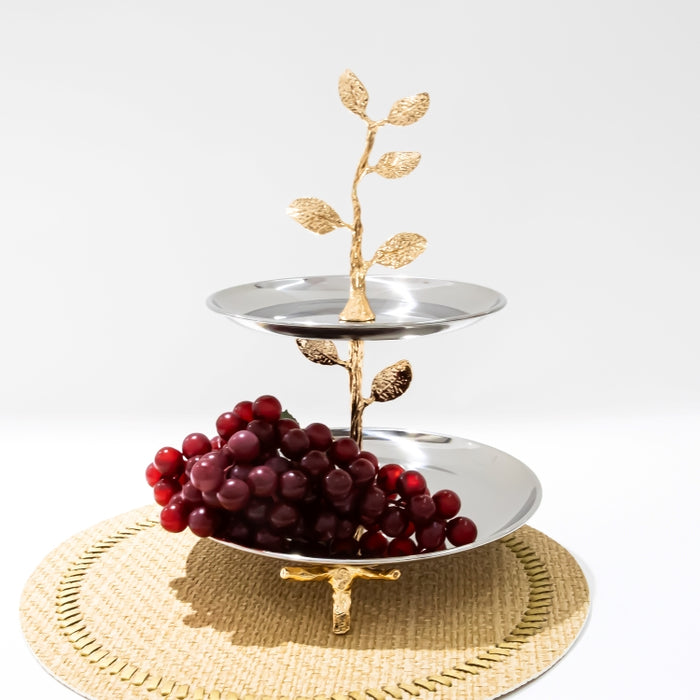 DAZHANG-STAINLESS STEEL 2-TIER PLATE 28X32CM (202107506)