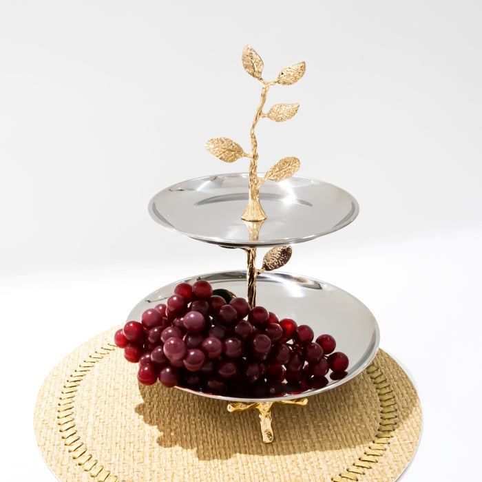 DAZHANG-STAINLESS STEEL 2-TIER PLATE 28X32CM (202107506)