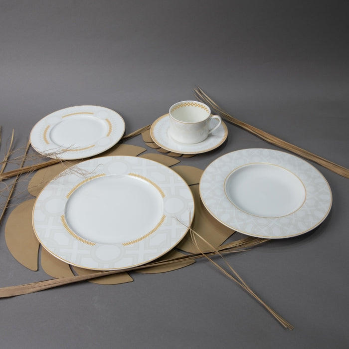 FOSUNY-FINE BONE 20PCS DINNER SET WHITE/GOLD (202029261)
