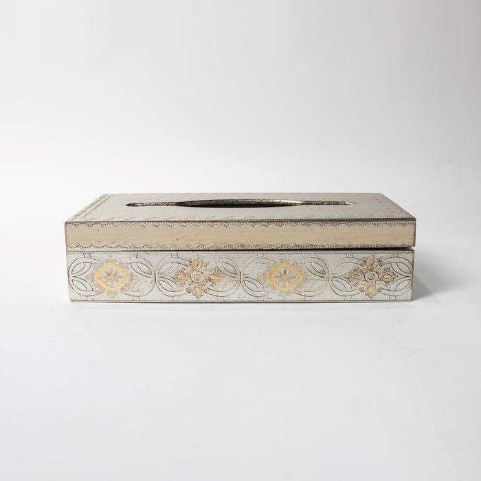 FIRIDOLFI WOODEN SILVER TISSUE BOX IV/G (202140036)