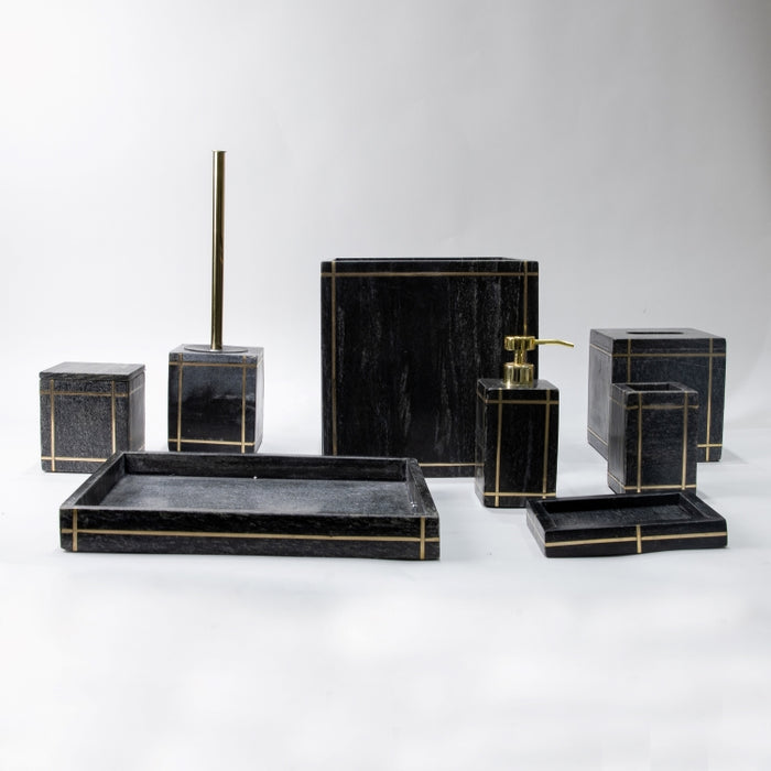 AS-8PCS BATHROOM SET DARK GREY/NTRL (264846585)