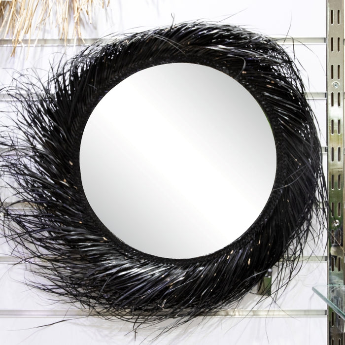 MIRROR SUN PALM DIAMETER 60CM BLACK (418014582)