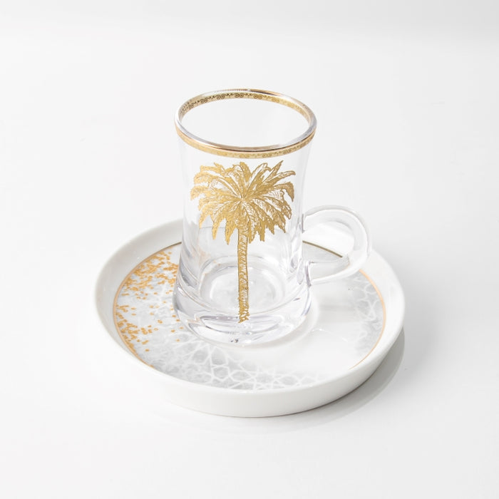 TWINS-6PCS TEACUP&SAUCER PALM GOLD (202029267)