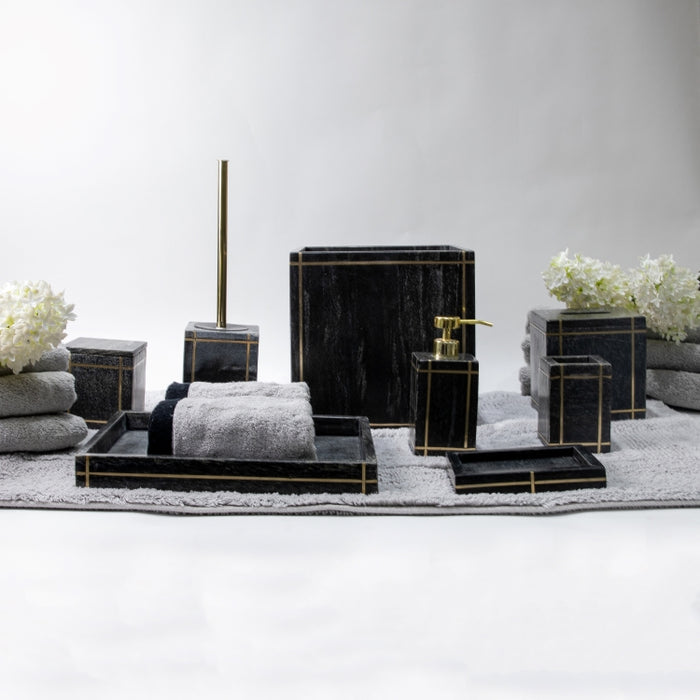 AS-8PCS BATHROOM SET DARK GREY/NTRL (264846585)