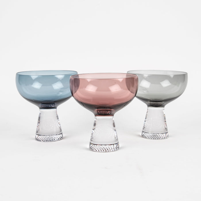 Ice cream bowl 350ml set/6pcs smoke grey (202028983)