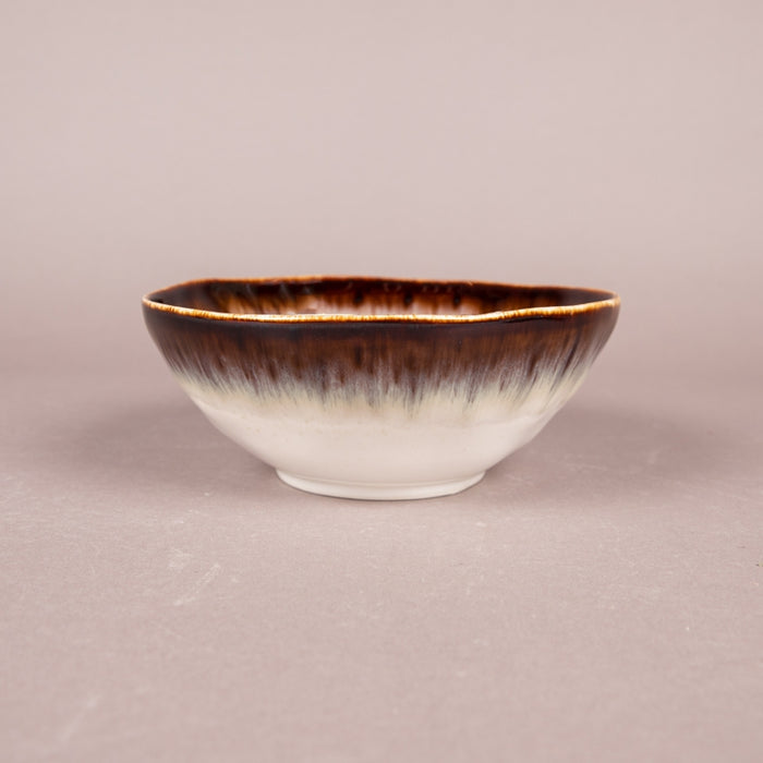 NUANCES PORCELAIN BOWL 18CM BROWN (202073116)