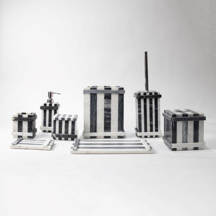 OTL-8PCS BATHROOM SET BLACK&WHITE (264846577)