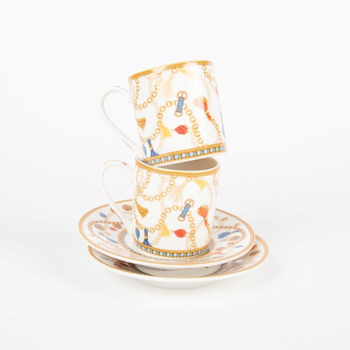 CHEVEL SET/2PCS COFEE CUP&SAUCER 80ML (202073390)