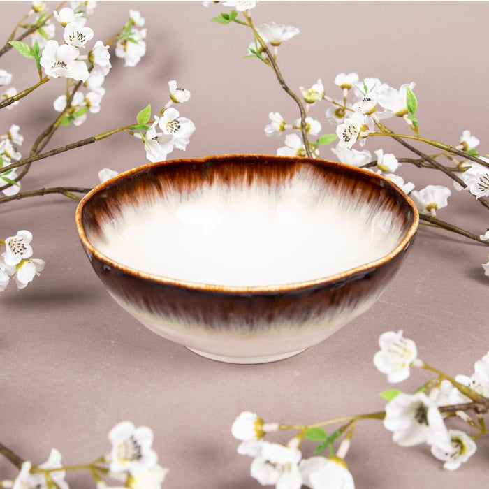 NUANCES PORCELAIN BOWL 18CM BROWN (202073116)