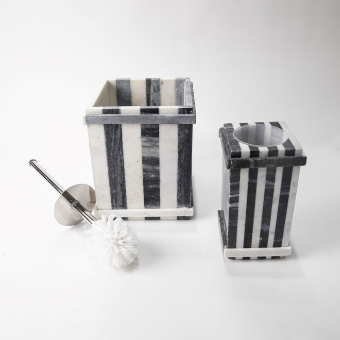 OTL-8PCS BATHROOM SET BLACK&WHITE (264846577)