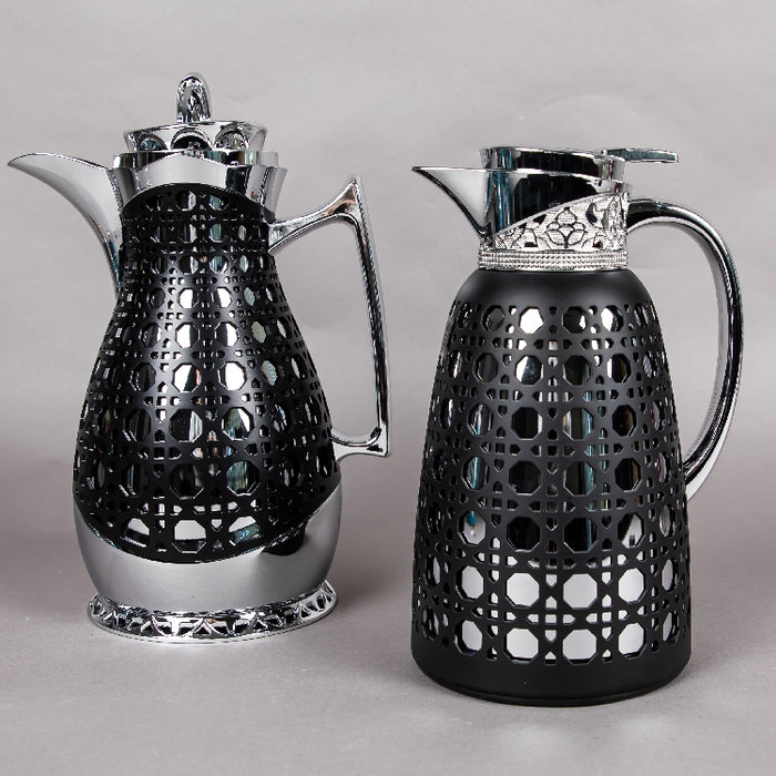 JIEGUAN VACUUM FLASK 1LITER BLACK/SILVER (202035072)