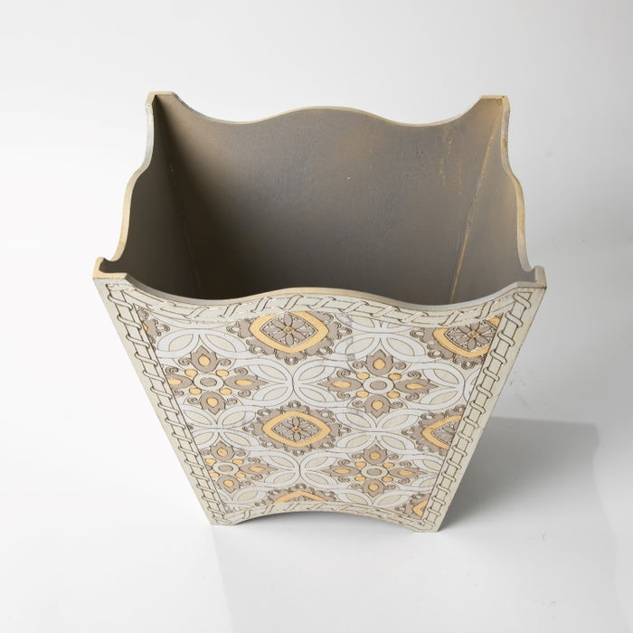 FIRIDOLFI WOODEN WASTE BASKET IVR/G (202140037)