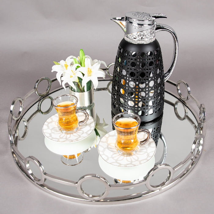 JIEGUAN VACUUM FLASK 1LITER BLACK/SILVER (202035072)