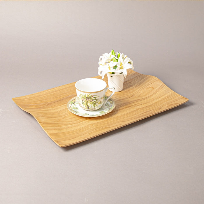 WOODEN TRAY V-HANDLE 44CMX31CM NATURAL (202107423)