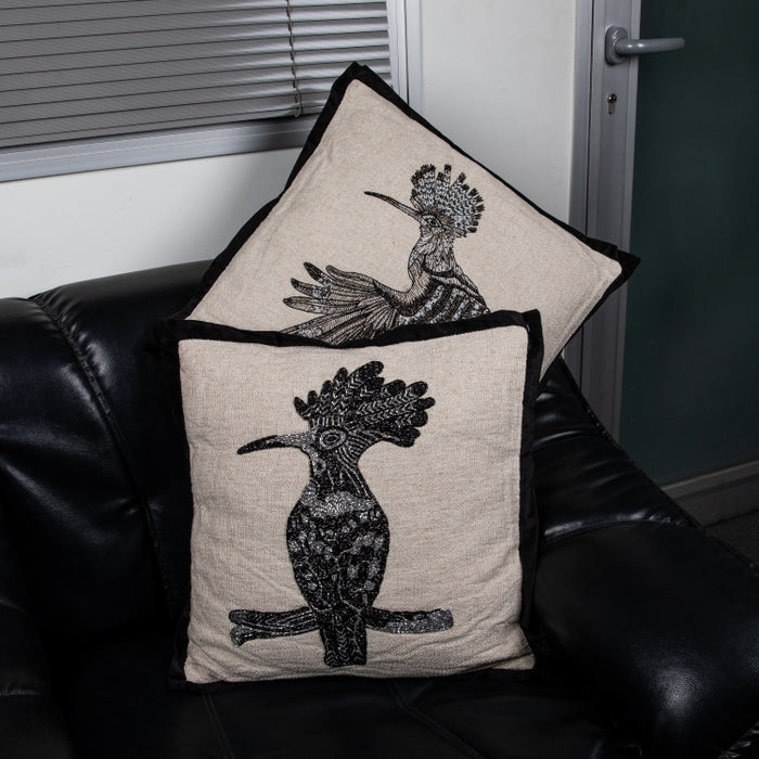 CUSHION HOOPOE NTRL/BLACK 45X45 (327131011)