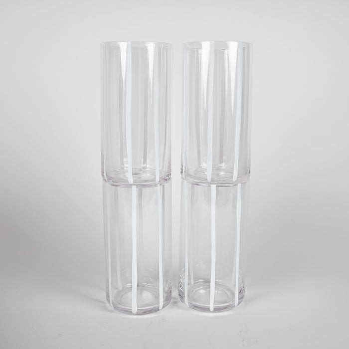 STRIPE 4PCS HIGHBALL TUMBLR WHITE (202016458)