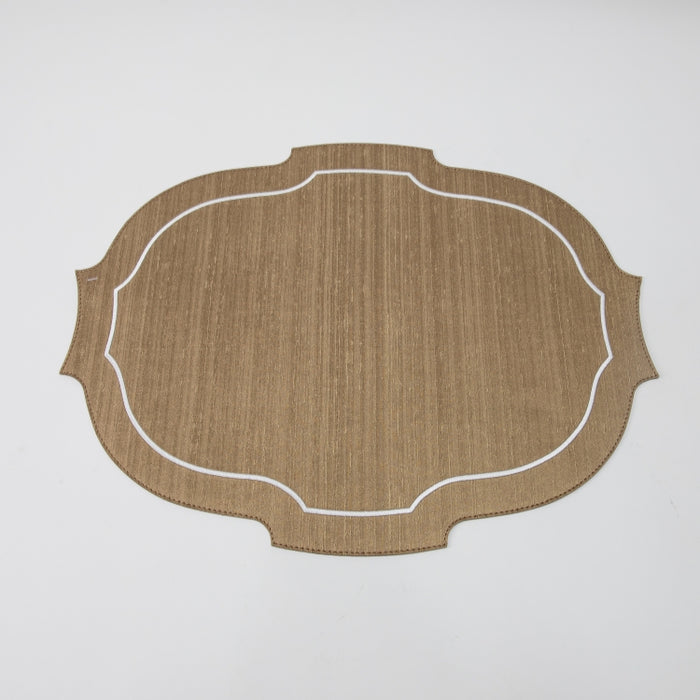 CROWN PLACEMAT W/LINE SILK BRONZE (202055081)