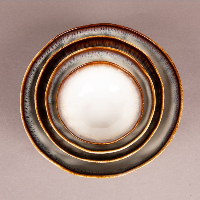 NUANCES PORCELAIN BOWL 18CM BROWN (202073116)