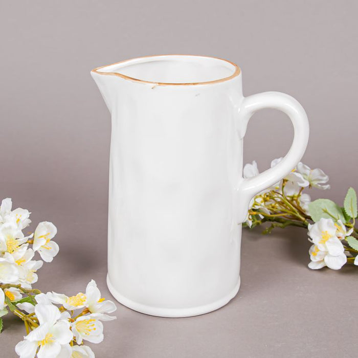 MERCURY CERAMIC JUG 19X12.5X20.5 WHITE (202028850)