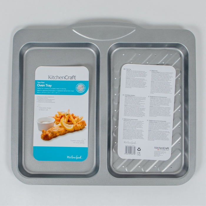 KITCHEN CRAFT TWIN SECTION BAKING TRAY 40X35 (202041372)