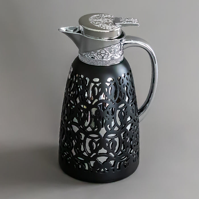 JIEGUAN VACUUM FLASK 1LITER BLACK/SILVER (202035042)