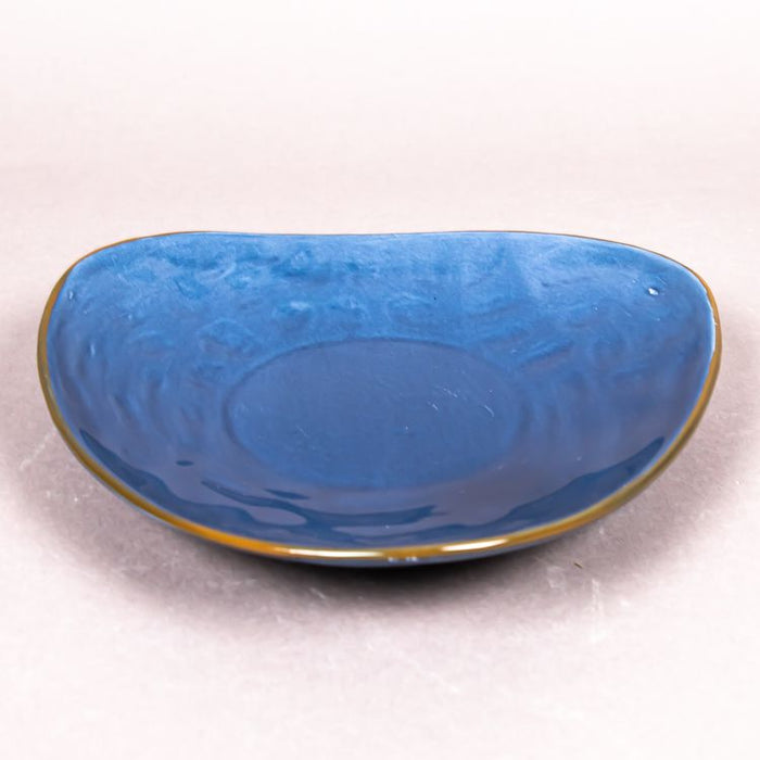 MERCURY CERAMIC SOUP  PLATE 24X24X4.5 INDIGO (202028847)