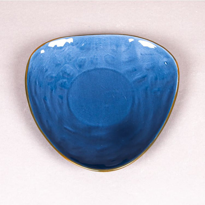 MERCURY CERAMIC SOUP  PLATE 24X24X4.5 INDIGO (202028847)