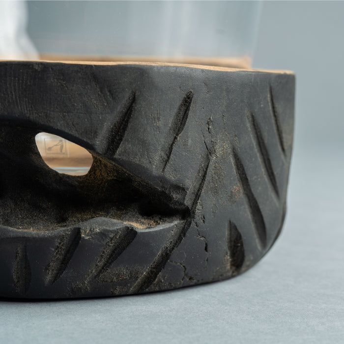 CASOLARE VASE W/BLACK SOCKET 30CM (202015769)