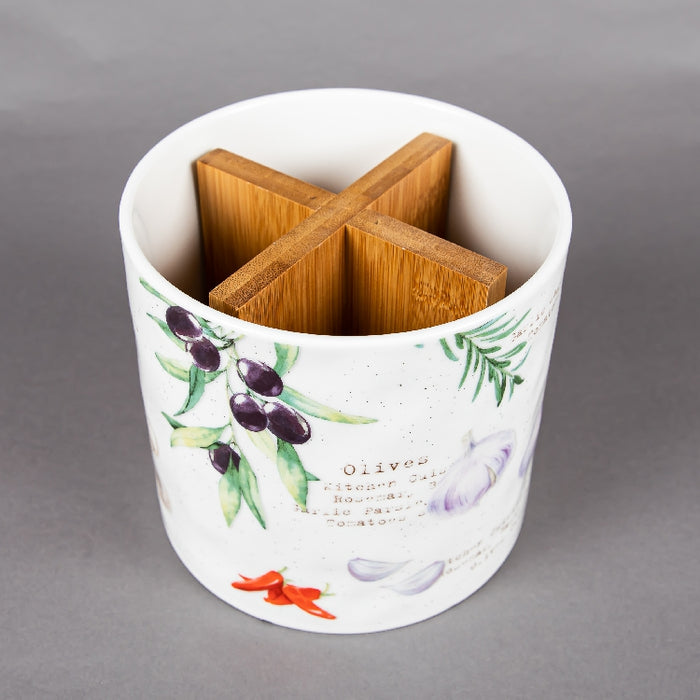 HOME & KITCHEN PORCELAIN  CUTLERY HOLDER14X13.5 (202072687)