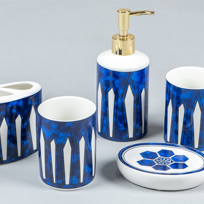 CHERRY 5 PCS. BATHROOM SET BLUE (264845688)